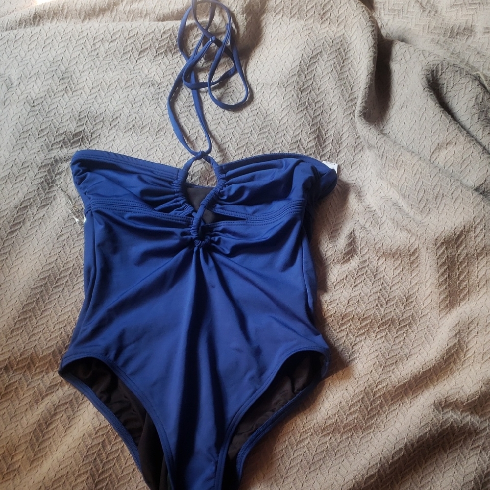 Womens Blue One Piece Swimsuit